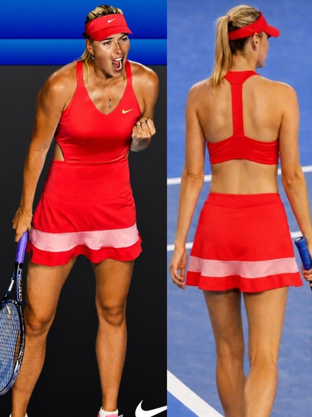 NWT STRIKING Nike Maria Sharapova Tennis Dress w/ Bra skirt M Medium
